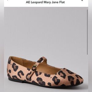 American Eagle Outfitters Leopard Mary Jane Flats Size 8